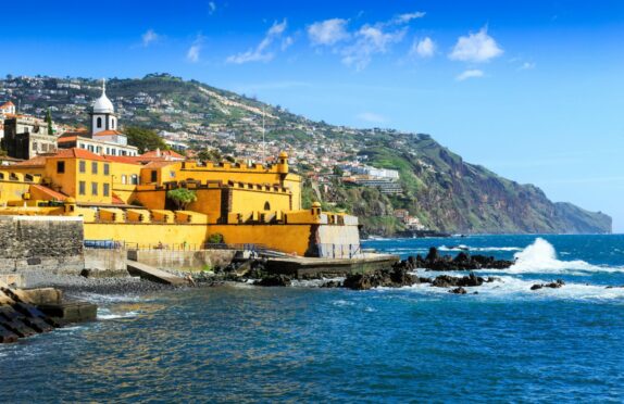 The coastline of Funchal, Madeira.