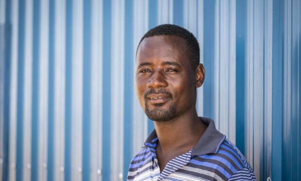 Fred, not his real name, in Kakuma camp in north-west Kenya, where he fled after being forced to hide guns in Burundi