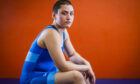 Iranian wrestler Melika Balali after a training session in Edinburgh