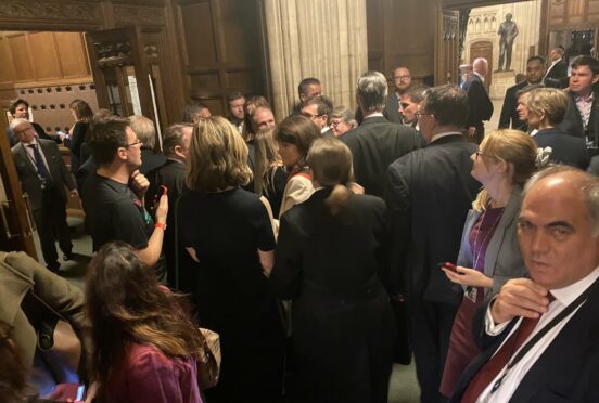 MPs in the division lobby at Westminster in a picture shared on Twitter by Chris Bryant