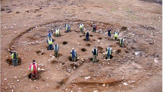 Experts take part in an excavation dig at Culduthel, Inverness