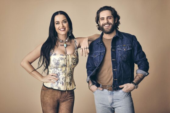 Singer-songwriter Thomas Rhett with Katy Perry, who lends guest vocals to Where We Started