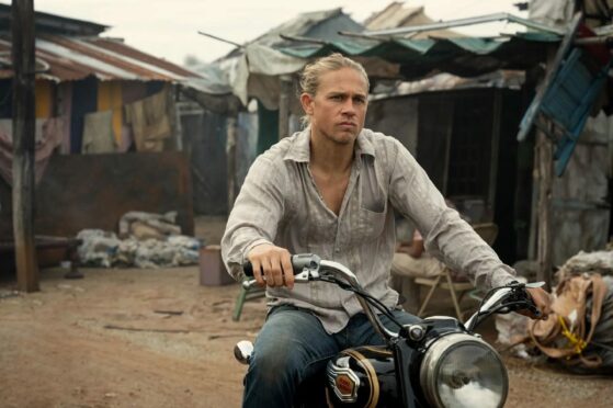 Sons Of Anarchy star Charlie Hunnam is back on his bike in Shantaram.