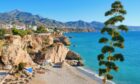 Beautiful view from Balcon de Europa, Nerja, Spain.