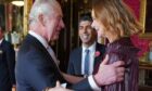 King Charles greets PM Rishi Sunak and Stella McCartney at a reception at Buckingham Palace ahead of Cop27 on Friday.