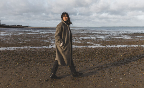 Granite Harbour star Dawn Steele on the beach near her home in Kent where she is an avid swimmer