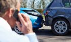 Man phoning to make a non fault accident claim