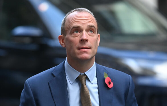 Dominic Raab was alleged to have thrown tomatoes in a fit of anger