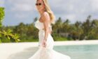 Michelle Mone enjoys her honeymoon in the Maldives last year.