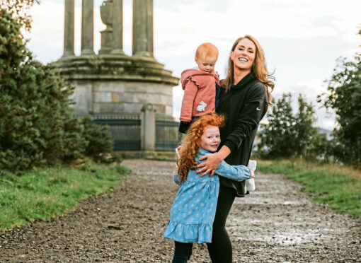 Joanne Adams with her daughters, Marnie and Lyla
