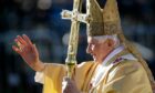 Pope Benedict blesses crowd at Bellahouston Park during his 2010 visit