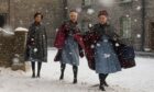Leonie Elliot, Helen George and Megan Cusack in the Call The Midwife Christmas Special