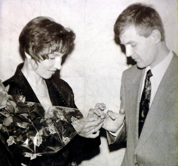 Marina and Alexander Litvinenko on their wedding day in Moscow in 1994