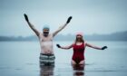 Wild swimming converts Greg Hemphill and Julie Wilson Nimmo brave the cold in Loch Lomond in Balloch