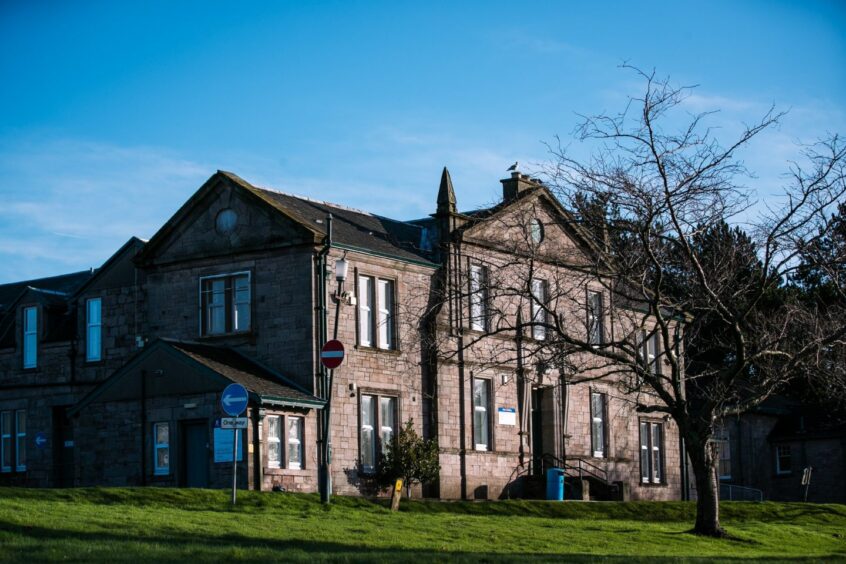 External view of Dumbarton Joint Hospital, home to Cairnmhor