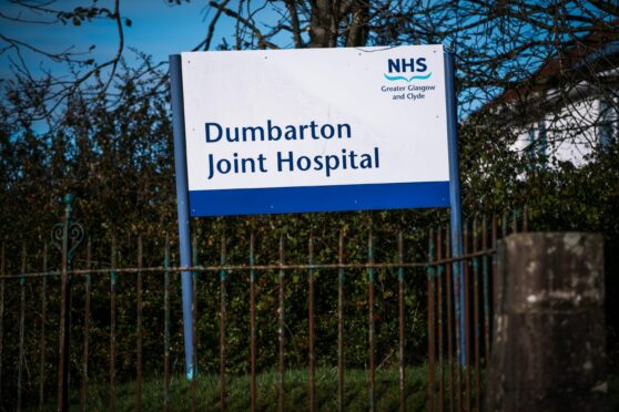 The sign outside Dumbarton Joint Hospital