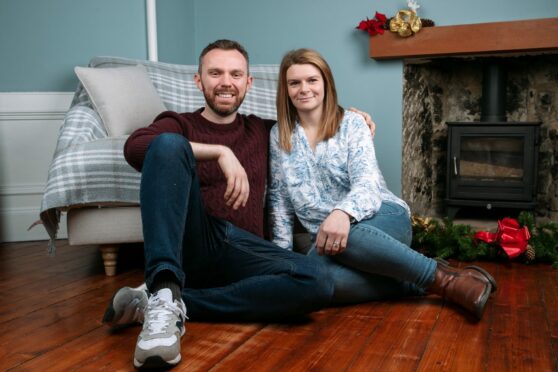 Bake Off star Kevin Flynn and his wife, Rachel, relaxing at their home in Hamilton.