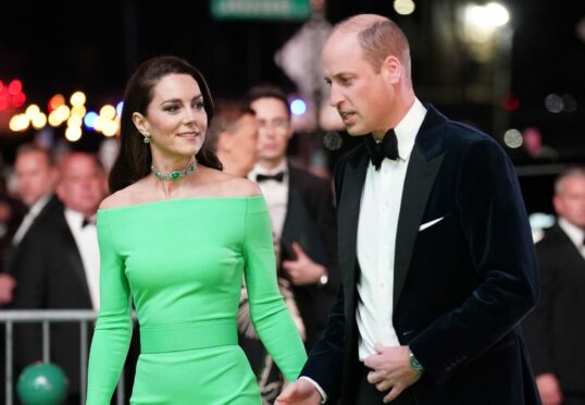 The Prince and Princess of Wales arrive at the Earthshot awards in Boston on Friday