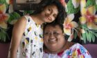 Author Devika Ponnambalam in Tahiti with Gauguin’s great-grandaughter, Isabelle Tai