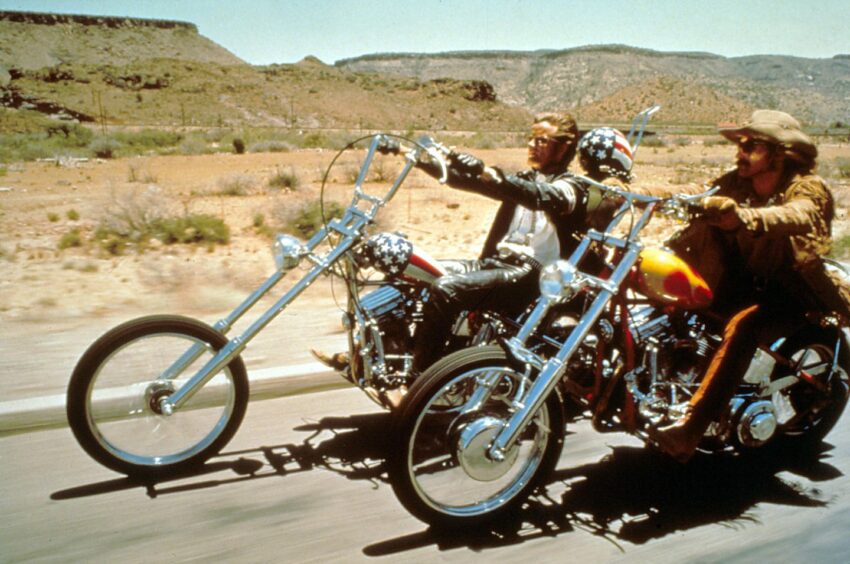 Peter Fonda and Dennis Hopper hit the open road in 1969 movie Easy Rider
