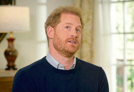 Prince Harry during his interview with ITV’S Tom Bradby