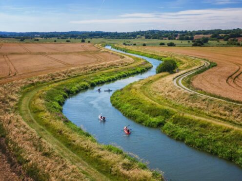 Canoeists on the River Rother