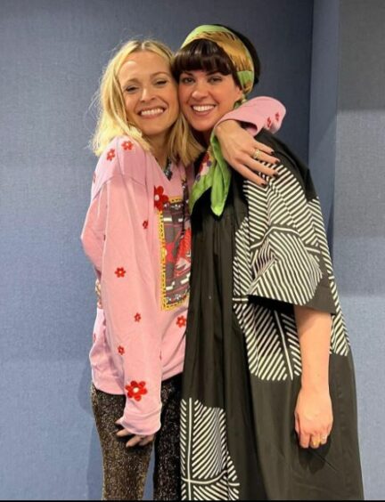 Fearne Cotton and Dawn on podcast