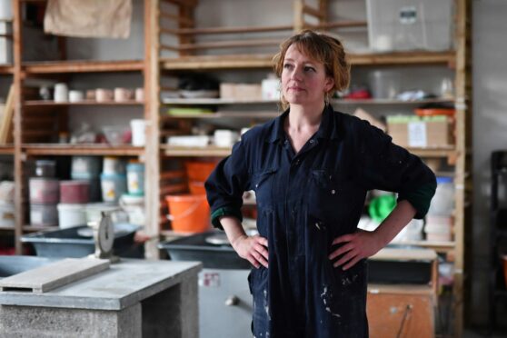 Pottery tutor Louise McVey in Glasgow Ceramics Studio