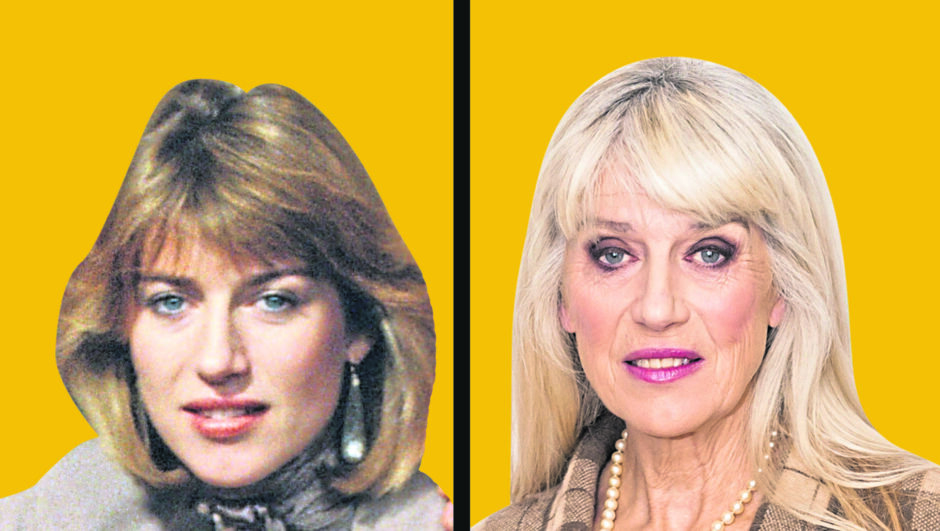 Broadcaster Selina Scott in 1983 and now