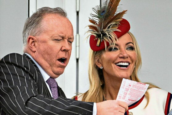 Michelle Mone and husband Doug Barrowman at the races