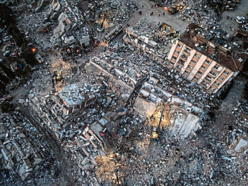 Drone footage shows the scale of the damage in Hatay, Turkey