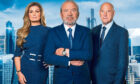 Lord Sugar, flanked by Baroness Brady and Claude Littner