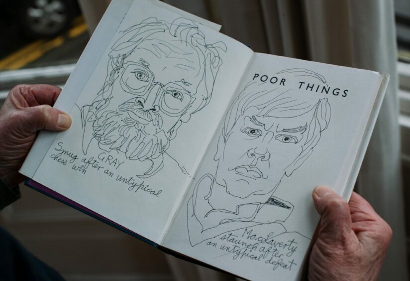 Gray’s personal drawings in author’s copy of Poor Things