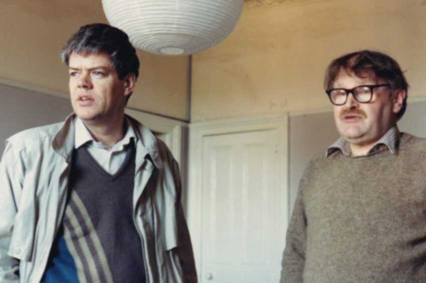 Bernard MacLaverty in the early years with his friend, author and artist Alasdair Gray