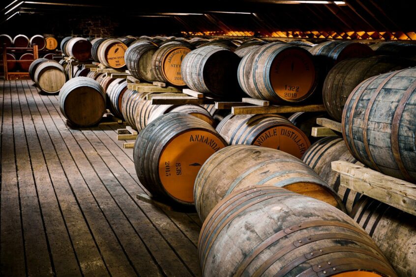 Barrells at Annandale Distillery