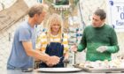 Colin Murray and champion oyster shucker Tristen Hugh-Jones