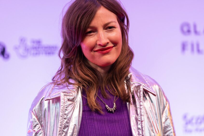 Kelly Macdonald on the red carpet for the screening of Typist Artist Pirate King at Glasgow Film Festival