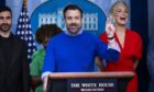 Ted Lasso’s Jason Sudeikis and Hannah Waddingham at the White House