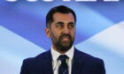 Humza Yousaf speaking at Murrayfield Stadium in Edinburgh, after it was announced that he is the new Scottish National Party leader