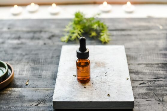 A photo of CBD oil bottle
