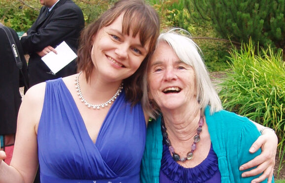 Novelist Hannah Dolby with her mum, artist Ann Grace Hughes