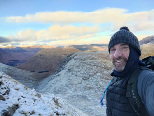 A photo of Jason Turnbull in Glencoe mountain climbing