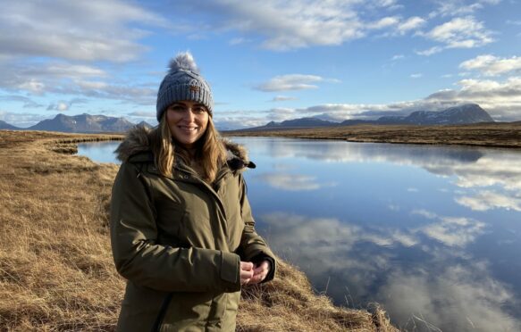 BBC Scotland presenter Anne McAlpine explores the flow country for an episode of countryside show Landward
