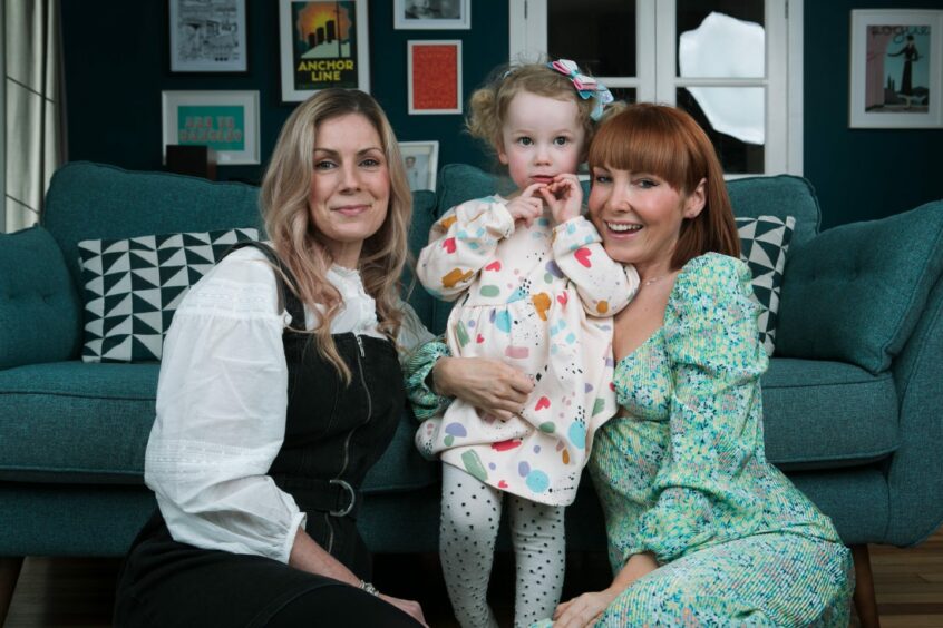Laura and Penelope with sister-in-law surrogate Jayne Ford-Anderson