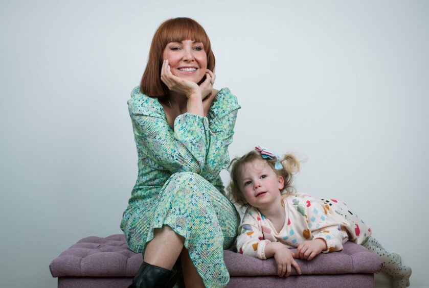 Laura Boyd at home with three-year-old daughter Penelope