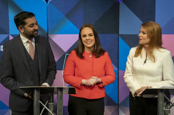 SNP leadership candidates (from left) Humza Yousaf, Kate Forbes and Ash Regan