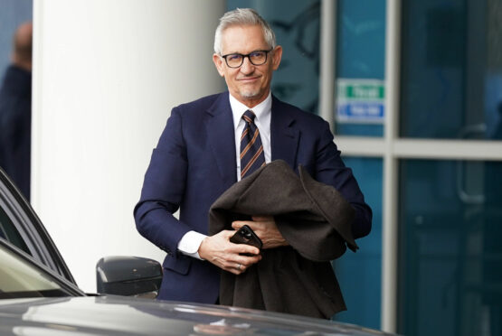 Gary Lineker arrives at King Power Stadium to watch Leicester-Chelsea match yesterday
