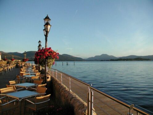 Glorious loch view from the Duck Bay terrace