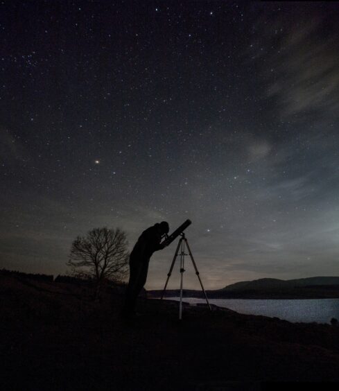 Stargazing at Clatteringshaws Loch, Galloway Forest Park