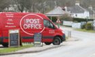 The mobile post office van at Dores village near Inverness